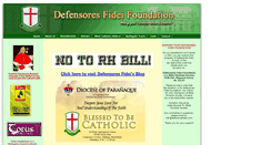 Desktop Screenshot of defensoresfidei.com