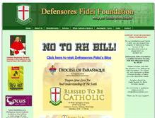 Tablet Screenshot of defensoresfidei.com